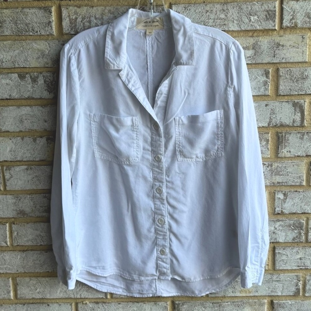 Cloth and stone white button down shirt XS